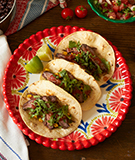 Grilled Skirt Steak Tacos with Roasted Poblano Rajas