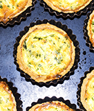 Cashel Blue, Spinach, and Smoked Salmon Tartlets