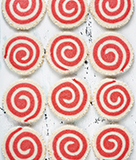 Red and White Pinwheel Cookies