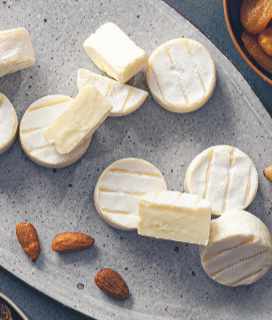 Image of Brie Bites on a charcuterie board.