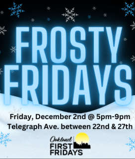 Poster for Frosty Fridays December 2nd