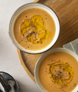 Photo of soup made from Farmer's Market Pumpkin Puree