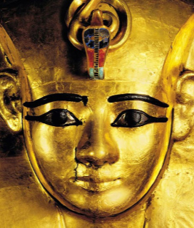 Photo of golden Ramses statue from Ramses the Great and the Gold of the Pharaohs