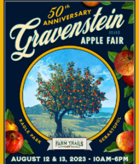 Poster for the 2023 Gravenstein Apple Fair