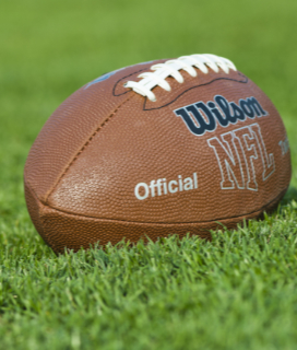 Photo of a football on the field for the NFL Opening Game 2023