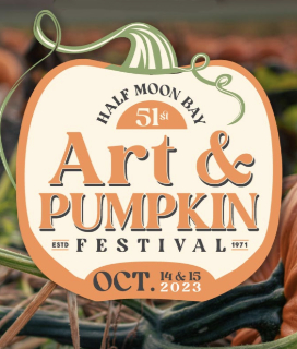 Photo of the logo for 2023 Half Moon Bay Art and Pumpkin Festtival