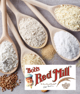 Photo of different grains for Bob's Red Mill