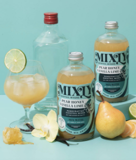 Photo of a pear cocktail made with Mixly Cocktail Mixers